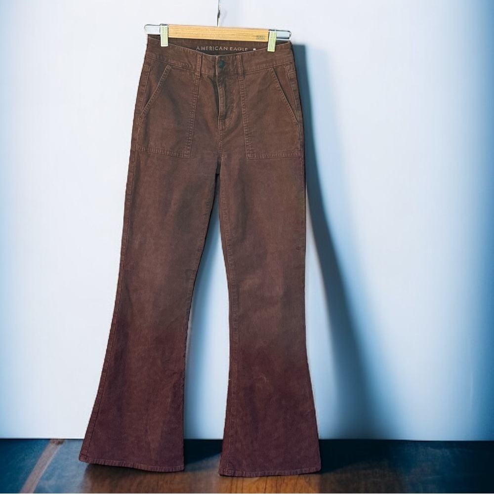 American Eagle outfitters Corduroy Super High Waisted Flare Pants